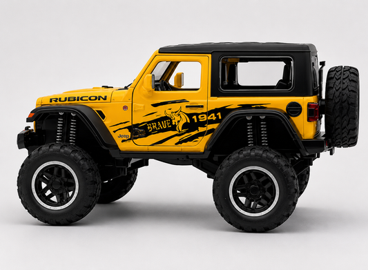 Jeep Wrangler Rubicon 1:18 diecast Scale Model car with Removable Top - Big Size