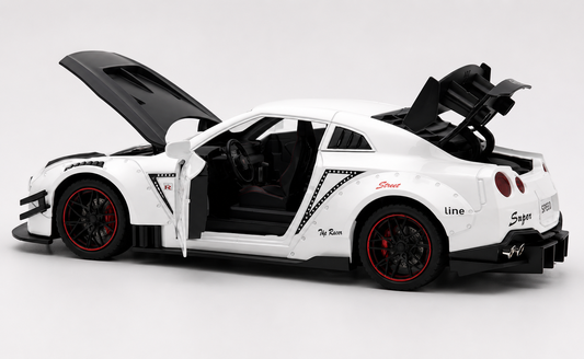 Nissan GTR-R R35 Schafer 1:18 diecast scale model miniature car - Big Size | Assorted Colors