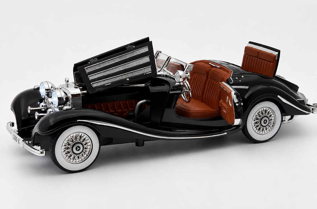 1936 Mercedes-Benz 500K 1:18 roadster  diecast scale model car - Big Size