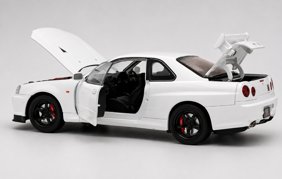 Nissan Skyline GT-R R34 Super Model 1:18 diecast scale model car miniature - Big Size