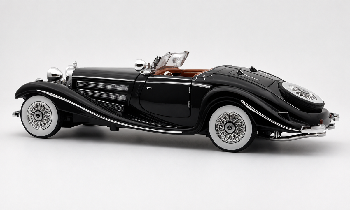 1936 Mercedes-Benz 500K 1:18 roadster  diecast scale model car - Big Size