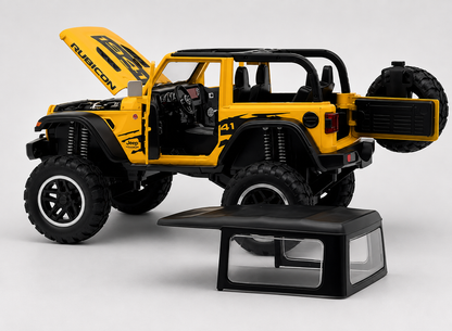 Jeep Wrangler Rubicon 1:18 diecast Scale Model car with Removable Top  - Big Size