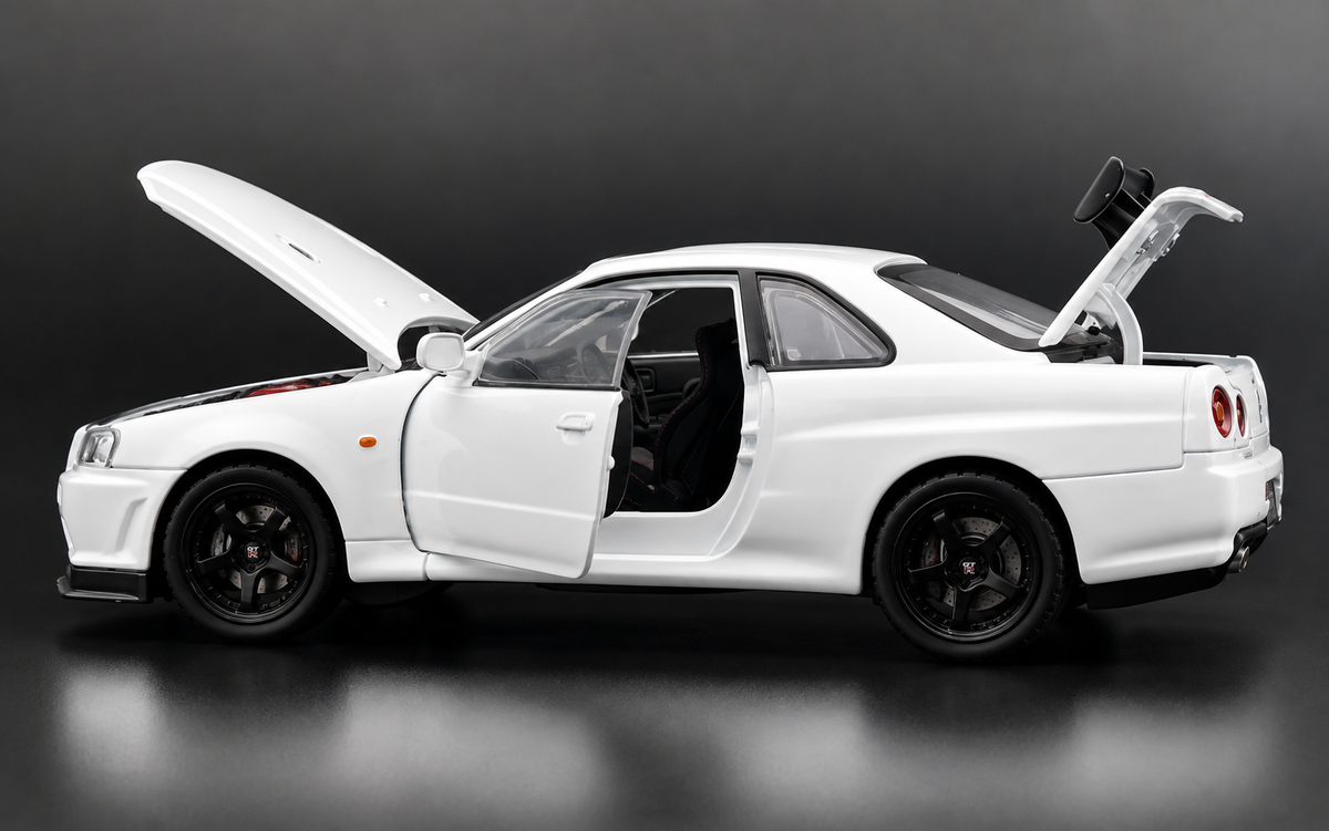 Nissan Skyline GT-R R34 Super Model 1:18 diecast scale model car miniature - Big Size