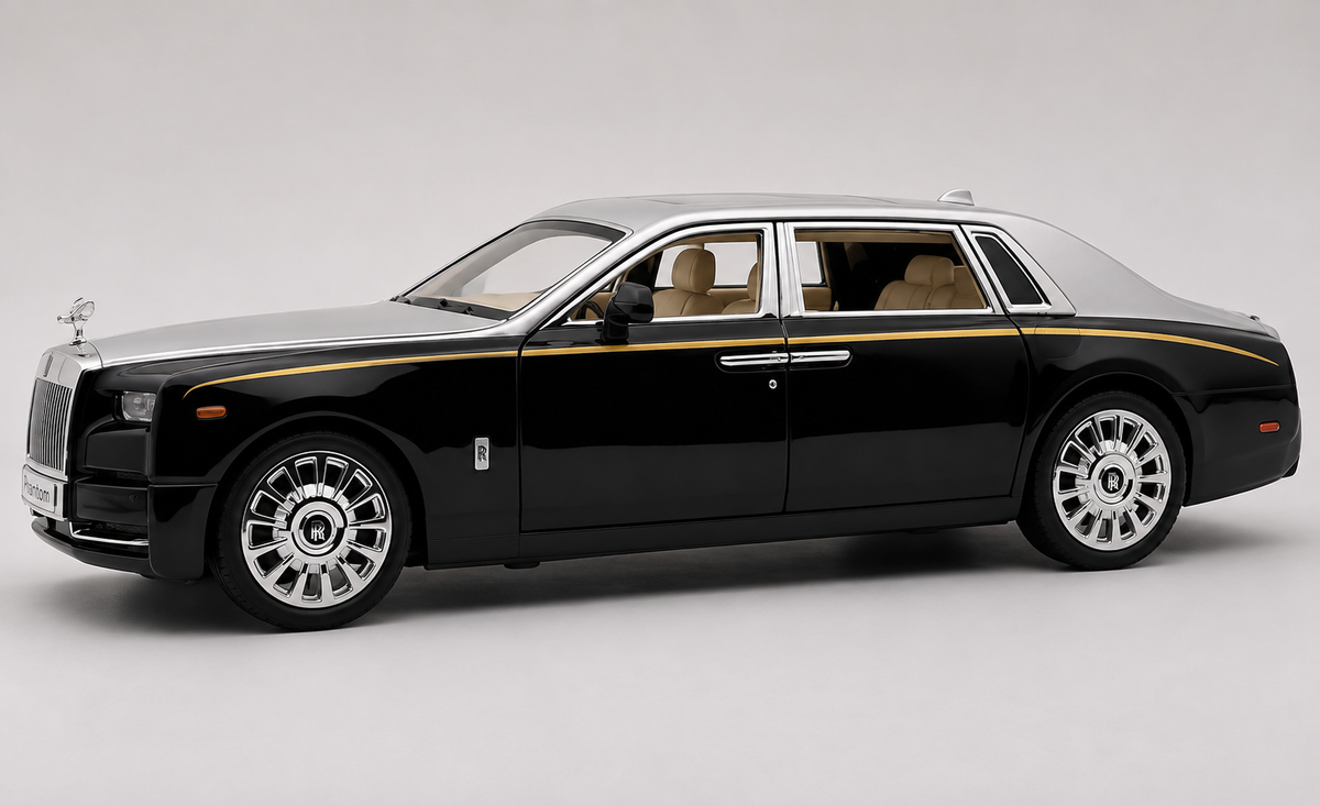 Rolls Royce Phantom VIII 1:18 diecast scale model miniature car - Big Size