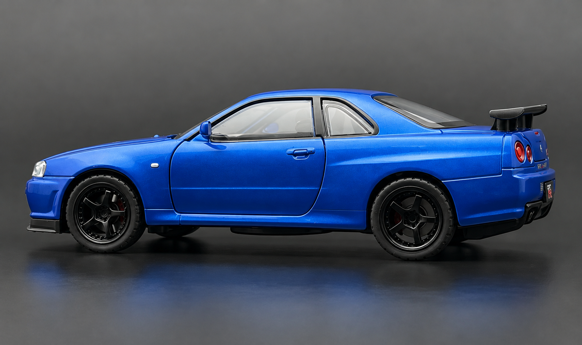 Nissan Skyline GT-R R34 Super Model 1:18 diecast scale model car miniature - Big Size