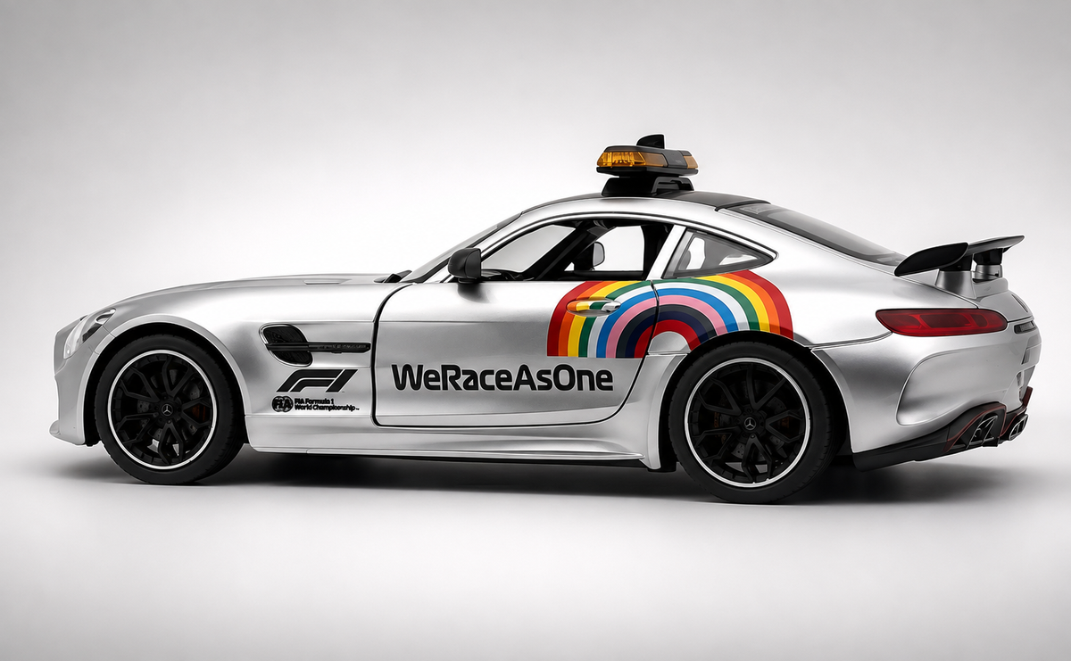 2020 Mercedes-Benz AMG GT-R Safety Car formula f1 1:18 diecast scale model - Big Size