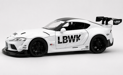 Toyota Supra GR LBWK 1:18 diecast scale model car collectible - Big Size