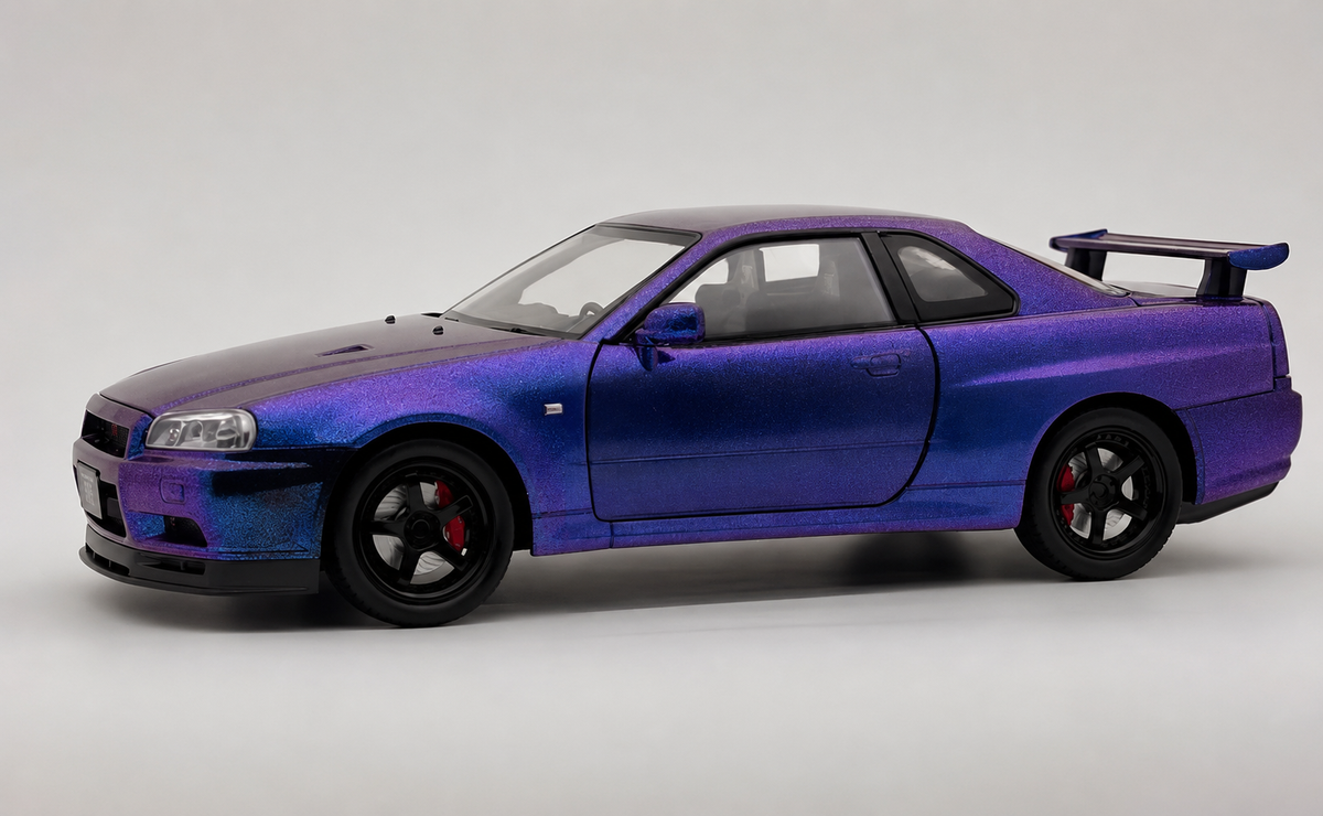 Nissan Skyline GT-R R34 Super Model 1:18 diecast scale model car miniature - Big Size