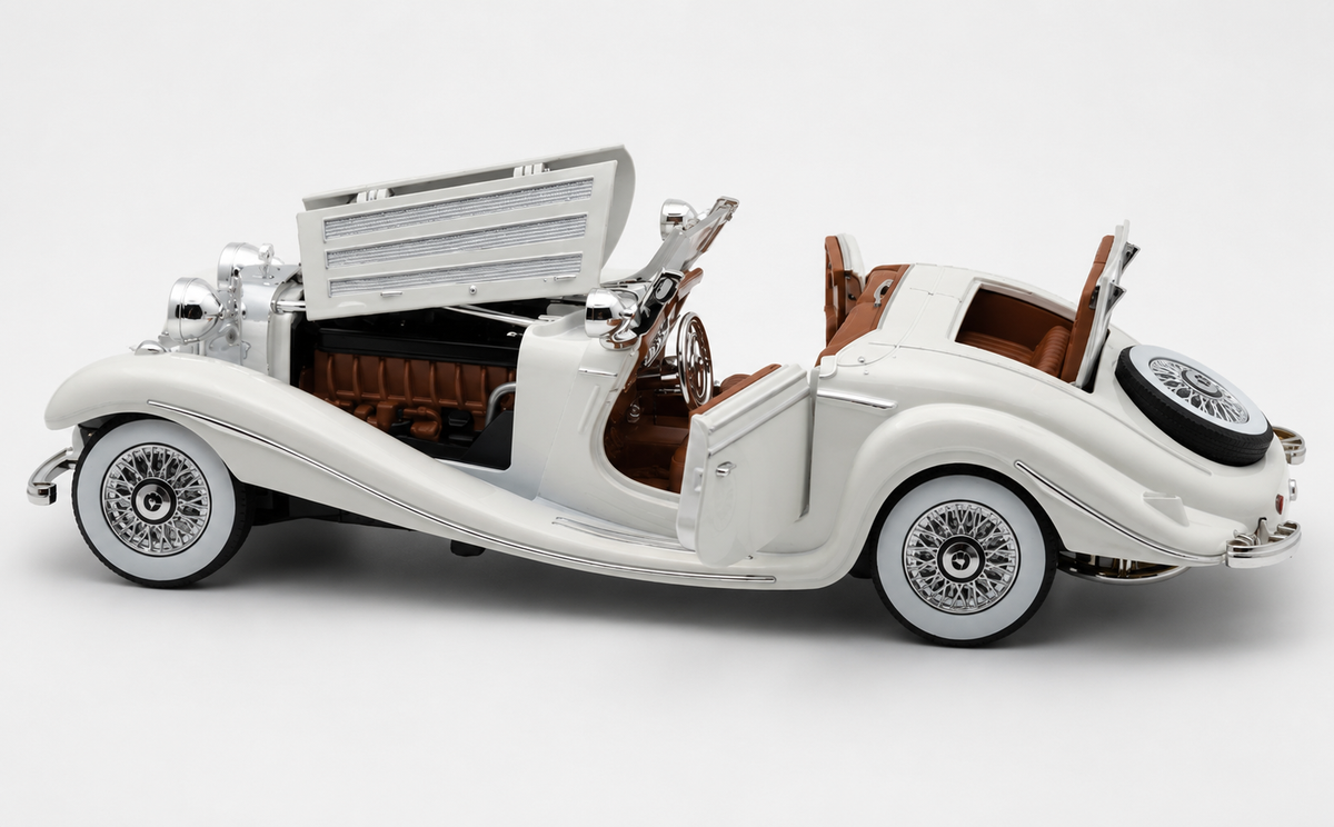 1936 Mercedes-Benz 500K 1:18 roadster  diecast scale model car - Big Size