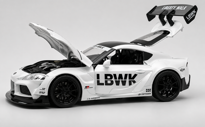 Toyota Supra GR LBWK 1:18 diecast scale model car collectible - Big Size