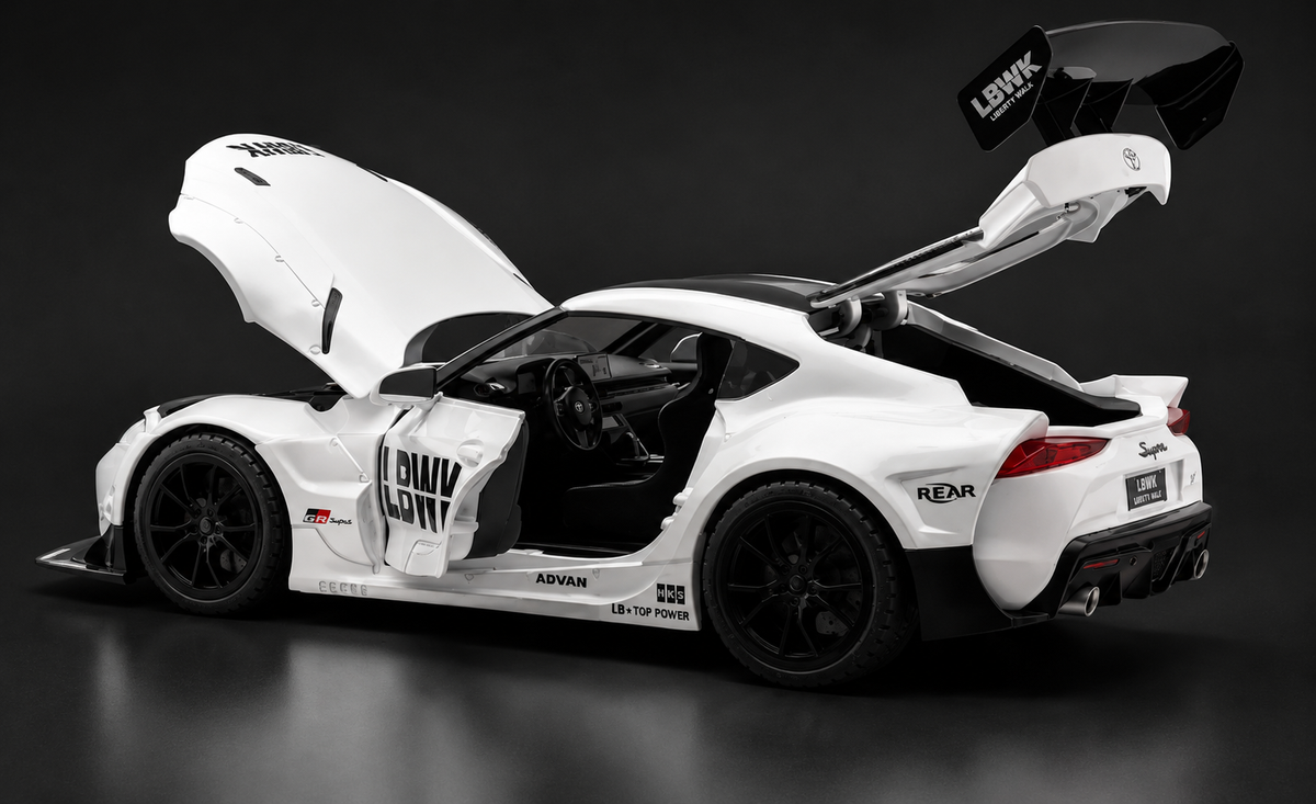 Toyota Supra GR LBWK 1:18 diecast scale model car collectible - Big Size