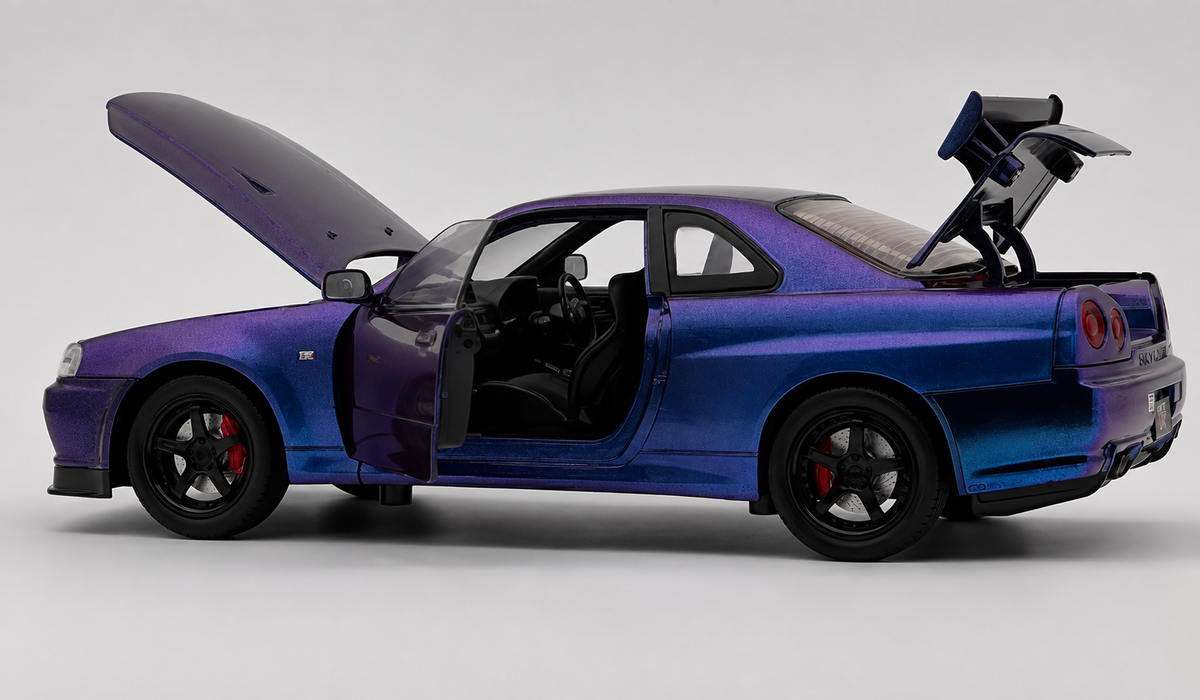 Nissan Skyline GT-R R34 Super Model 1:18 diecast scale model car miniature - Big Size