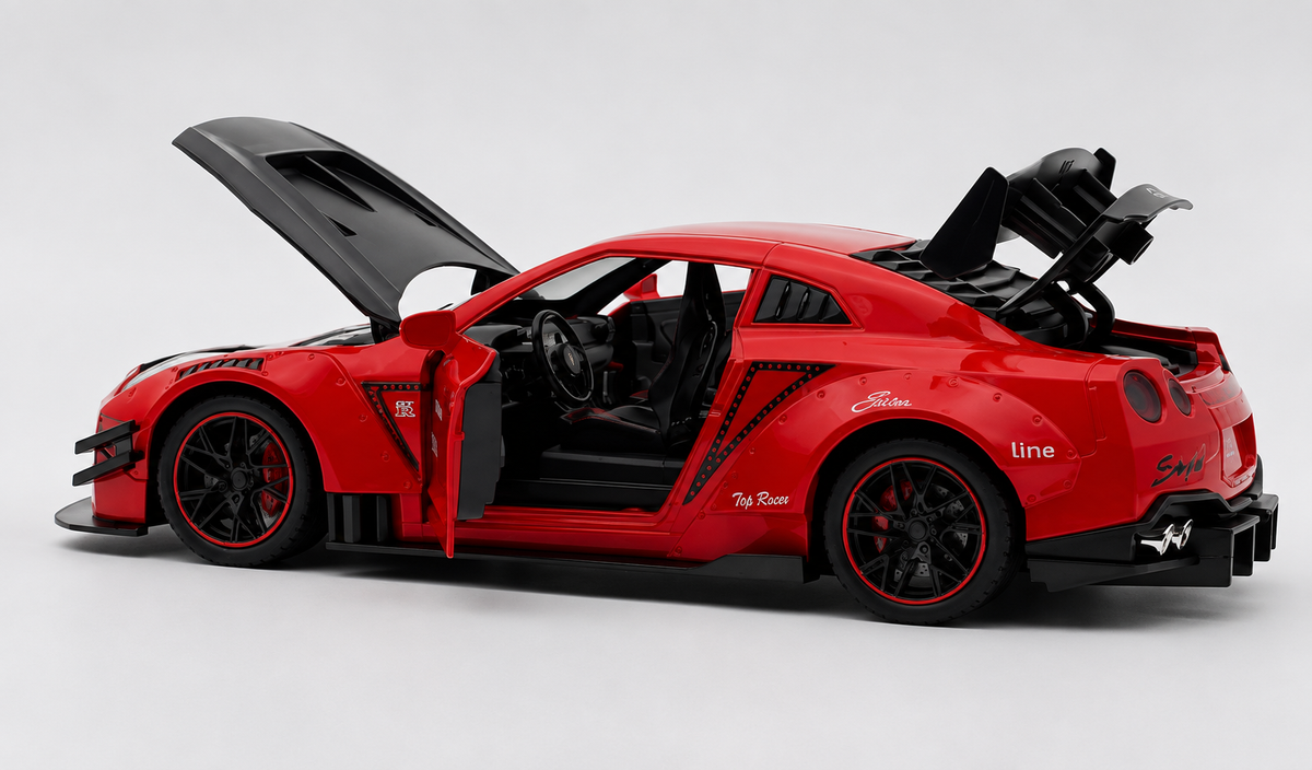 Nissan GTR-R R35 Schafer 1:18 diecast scale model miniature car - Big Size | Assorted Colors