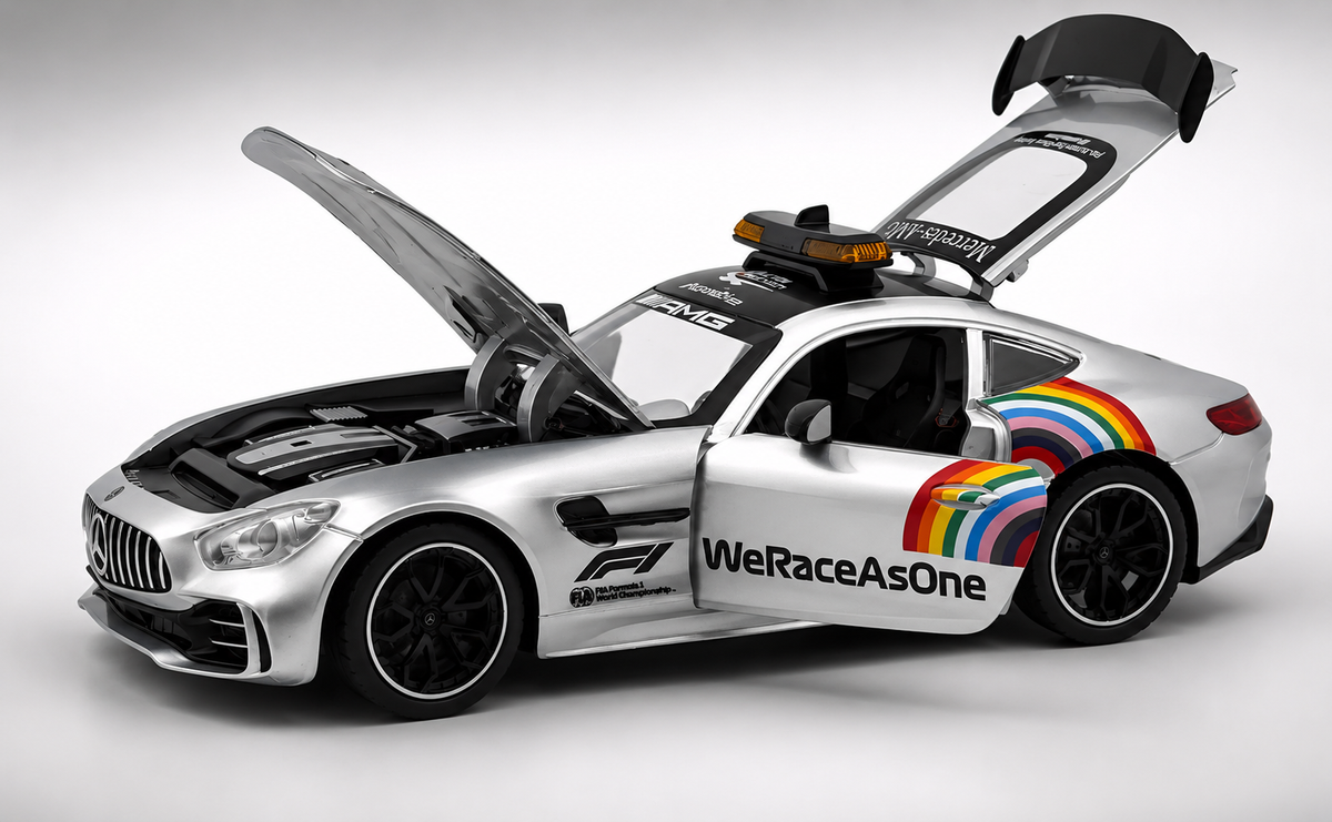 2020 Mercedes-Benz AMG GT-R Safety Car formula f1 1:18 diecast scale model - Big Size
