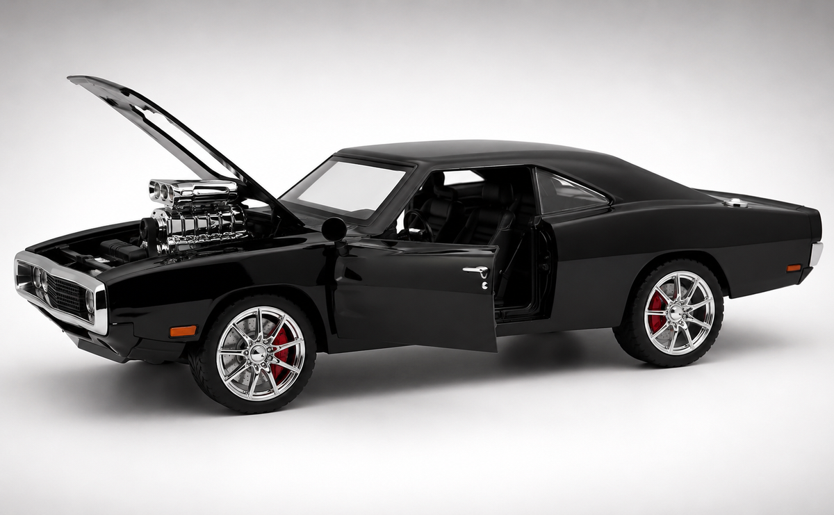 1970 Dodge Charger Fast & Furious 1:18 diecast Scale Model Car - Big Size