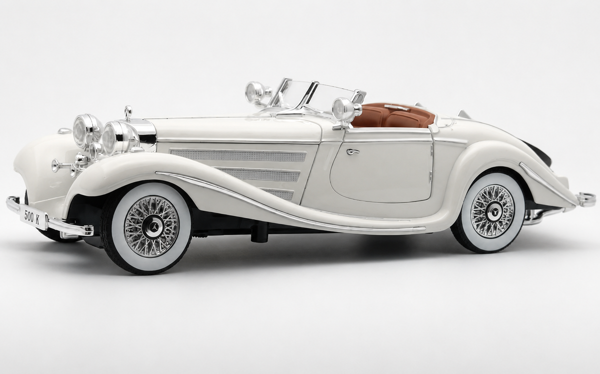 1936 Mercedes-Benz 500K 1:18 roadster  diecast scale model car - Big Size