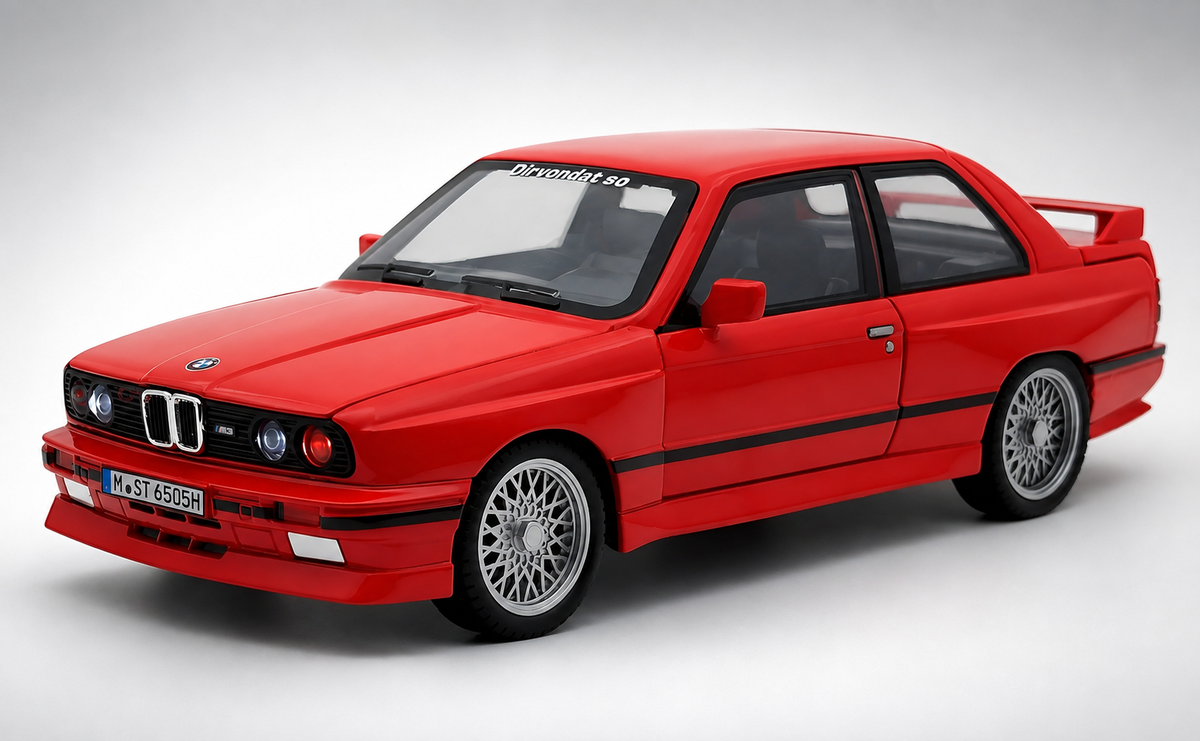 1988 BMW 3 Series M3 E30 1:18 diecast Scale Model car - Big Size