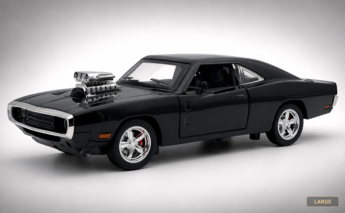 1970 Dodge Charger Fast & Furious 1:18 diecast Scale Model Car - Big Size