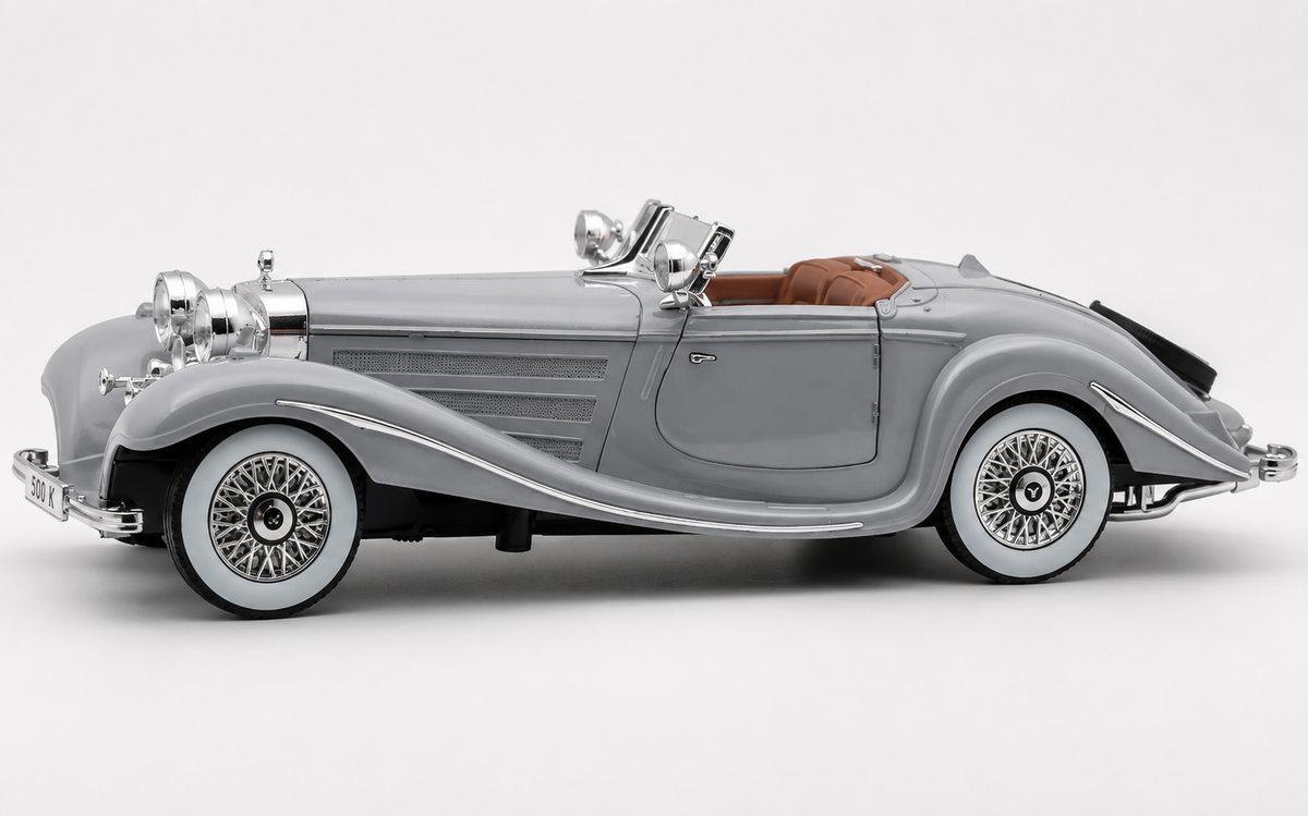 1936 Mercedes-Benz 500K 1:18 roadster  diecast scale model car - Big Size