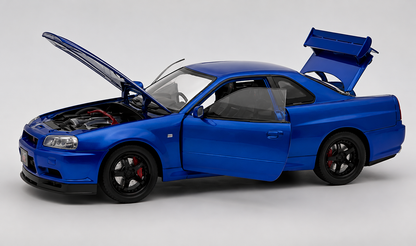 Nissan Skyline GT-R R34 Super Model 1:18 diecast scale model car miniature - Big Size