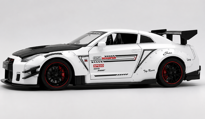 Nissan GTR-R R35 Schafer 1:18 diecast scale model miniature car - Big Size | Assorted Colors