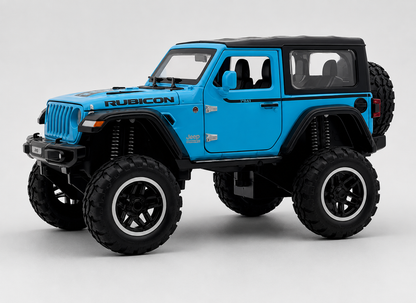 Jeep Wrangler Rubicon 1:18 diecast Scale Model car with Removable Top  - Big Size