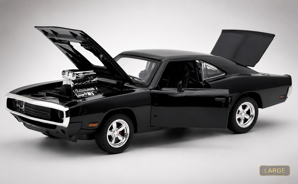 1970 Dodge Charger Fast & Furious 1:18 diecast Scale Model Car - Big Size