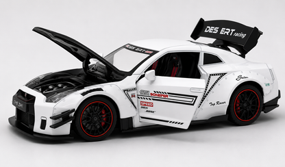 Nissan GTR-R R35 Schafer 1:18 diecast scale model miniature car - Big Size | Assorted Colors
