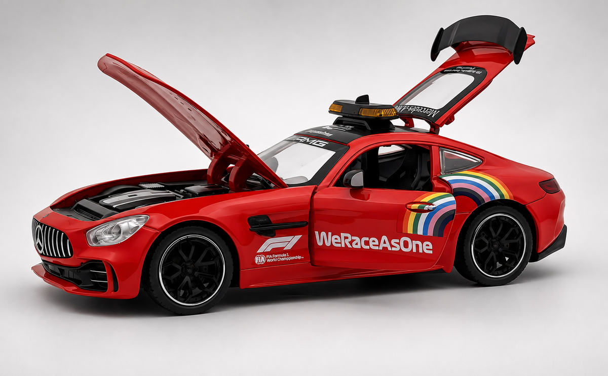2020 Mercedes-Benz AMG GT-R Safety Car formula f1 1:18 diecast scale model - Big Size