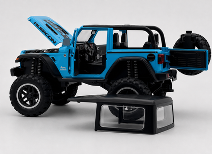 Jeep Wrangler Rubicon 1:18 diecast Scale Model car with Removable Top  - Big Size