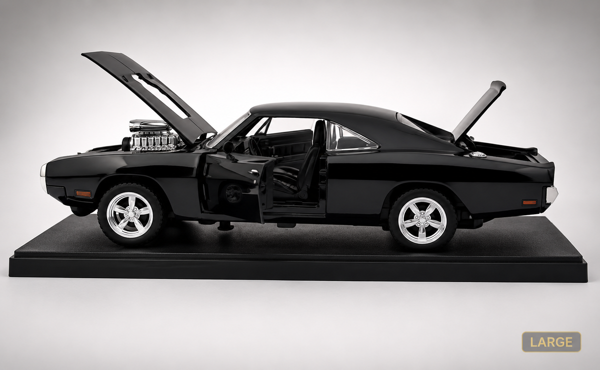 1970 Dodge Charger Fast & Furious 1:18 diecast Scale Model Car - Big Size