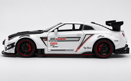 Nissan GTR-R R35 Schafer 1:18 diecast scale model miniature car - Big Size | Assorted Colors