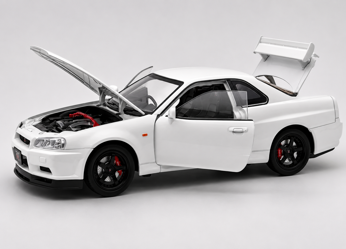 Nissan Skyline GT-R R34 Super Model 1:18 diecast scale model car miniature - Big Size