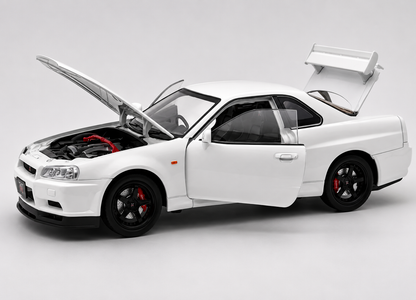 Nissan Skyline GT-R R34 Super Model 1:18 diecast scale model car miniature - Big Size