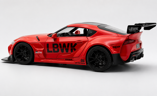Toyota Supra GR LBWK 1:18 diecast scale model car collectible - Big Size