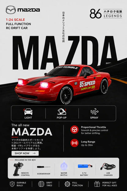 RX7 RC Drift Car (1:24) With Smoke