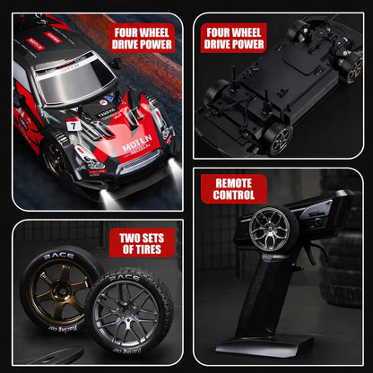 High-Speed Drift RC Car – 25 km/h, 4X4 (1:16)• Fiber Red edition