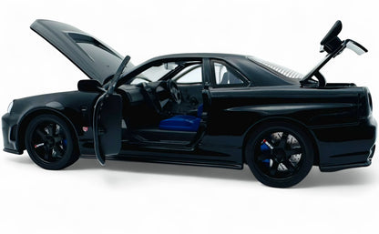 Nissan Skyline R34 GT-R 1:24 diecast scale model car collectible - Multicolor