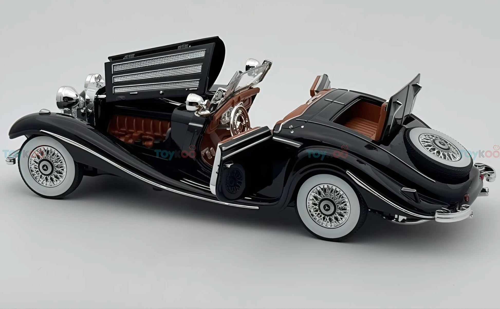1936 Mercedes Benz 500K 1:24 Roadster diecast scale model car collectible | Assorted Colors