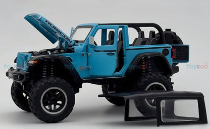 Jeep Wrangler Rubicon 1:18 diecast Scale Model car with Removable Top  - Big Size